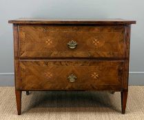 LATE 18TH C. MALTESE WALNUT & OLIVEWOOD COMMODE, inlaid, strung and crossbanded with Maltese cross