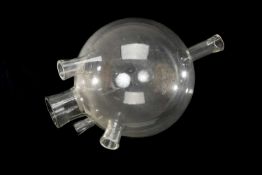 QVF BOROSILICATE GLASS 3 NECK VALVE DISTILLATION REACTOR, probably 20 litre volume Provenance: