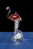 RARE SWAROVSKI 'PARADISE BIRDS' FLAMINGO, model 5302529 by Heinz Tabertshofer, 20cms (h) Provenance: