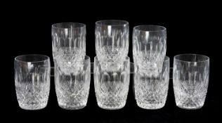 SET 8 WATERFORD CRYSTAL 'COLLEEN' PATTERN LARGE TUMBLERS, 11.5 (h) x 8cms (w) Provenance: private