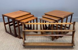 SMALL GROUP OF MCM TEAK FURNITURE comprising, G-Plan Quadrille nest of tables, G-Plan Fresco nest of