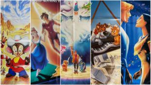 FIVE MODERN CHILDREN'S CINEMA POSTERS, An American Tail: Fievel Goes West (1991), Thumbelina (1994),