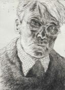 EDGAR HOLLOWAY limited edition (11/50) etching - entitled 'Self Portrait No.28', signed, 1998, 30