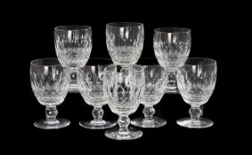 SET 8 WATERFORD CRYSTAL 'COLLEEN' PATTERN WATER GOBLETS, 13.5 (h) x 8cms (w) Provenance: private