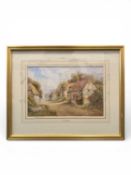 D. SINCLAIR (Active Early 20th Century) watercolour - village scene, signed and dated, 23 x 34cms