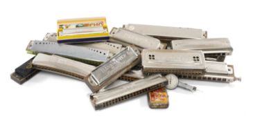 COLLECTION OF HARMONICAS, including Hohner and others Provenance: private collection Cheshire
