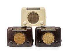 BUSH CREAM BAKELITE DAC 90 RADIO, 30 x 23cms; and a further Bush Bakelite DAC 90A radio, and one