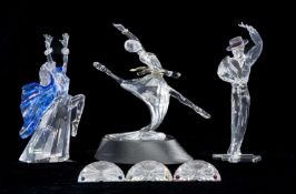 SWAROVSKI CRYSTAL FIGURAL SCULPTURES, including 'Anna' 2004, boxed and with certificate; Magic of