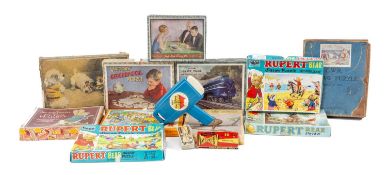 VICTORY JIGSAW PUZZLES, including 'The Coronation Scot', G.W.R. jigsaw puzzle 'Vikings Landing at St