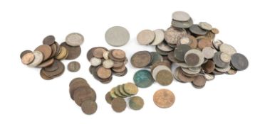 ASSORTMENT OF MIXED BRITISH & WORLD COINS, including small amount of silver Provenance: private