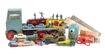 VINTAGE DIECAST VEHICLES, boxed Corgi Toys 302 MGA sports car, Dinky Supertoys horse box, British