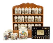 HUMMEL COLLECTOR'S ITEMS, including spice jars, condiments, cookie jar, and Hummel School Children