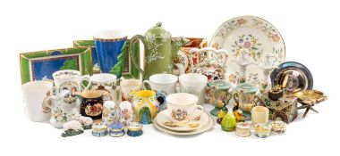 ASSORTED DECORATIVE CERAMICS, including Coalport Imari pattern teapot, Royal Worcester 'Art Deco'