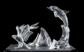 SWAROVSKI CRYSTAL LIMITED EDITION SCULPTURE, 'The Eagle Winging to Glory' (1665/10000), boxed and