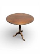 19TH CENTURY MAHOGANY TRIPOD TABLE, circular tilt top, 74 (h) x 72cms (diam.) Provenance: private