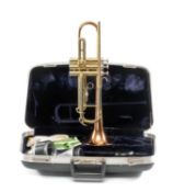 CONN COPPER & BRASS TRUMPET, with Coprion bell and two mutes, N03870, in original case Provenance: