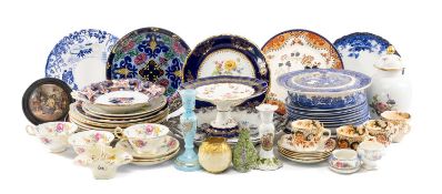 COLLINGWOOD FLORAL DECORATED CHINA DESSERT SERVICE, together with Limoge and other decorative plates
