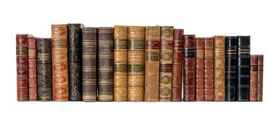 ASSORTED LEATHER-BOUND BOOKS, including James Boaden 'Life of Mrs. Jordan' vol. I & II, 1831; Motley