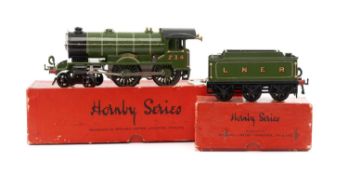 HORNBY SERIES NO. 2 SPECIAL LOCOMOTIVE & TENDER, in LNER green livery, locomotive Yorkshire No. 234,