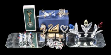 ASSORTMENT OF SWAROVSKI CRYSTAL COLLECTABLES, including Journeys Aeroplane and Viking Ship, dragon
