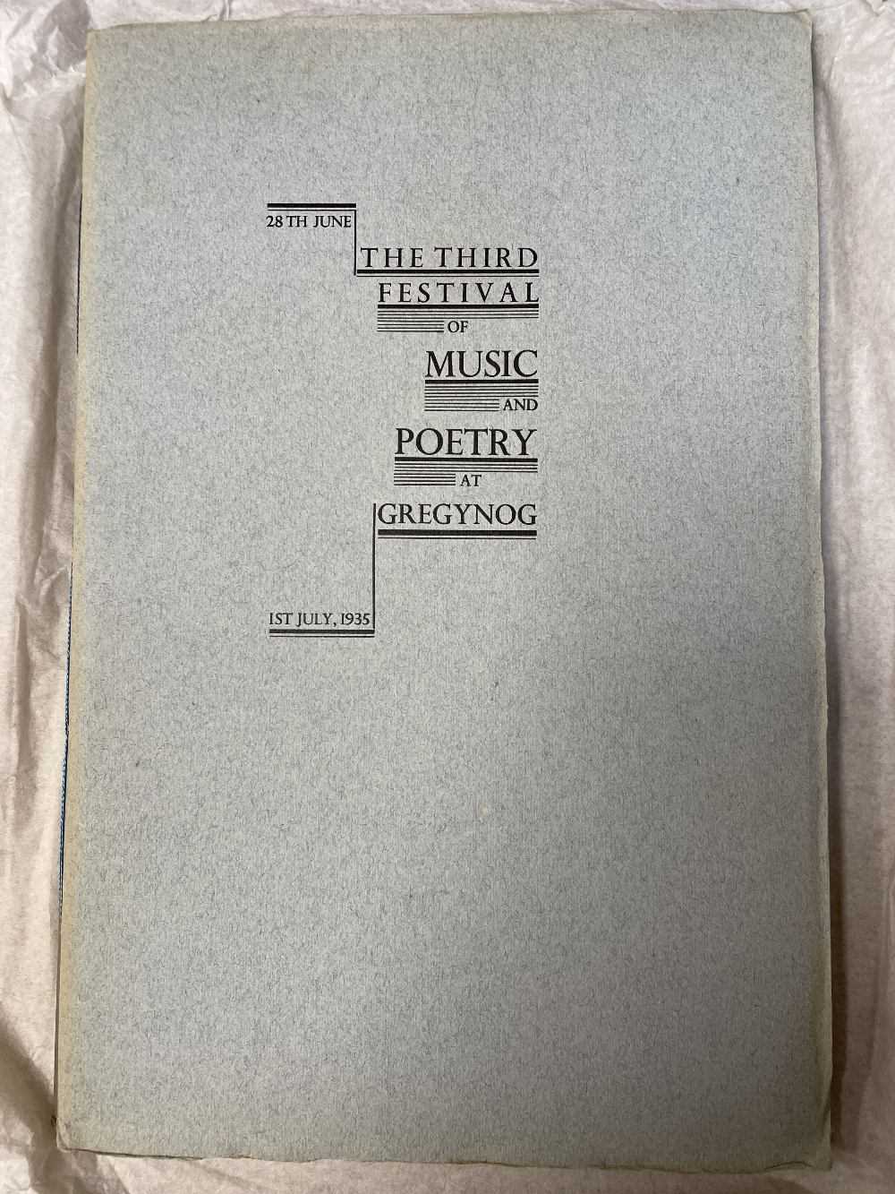 GWASG GREGYNOG PRESS: a collection of Gregynog Festival programmes, including, National Council of - Image 21 of 34