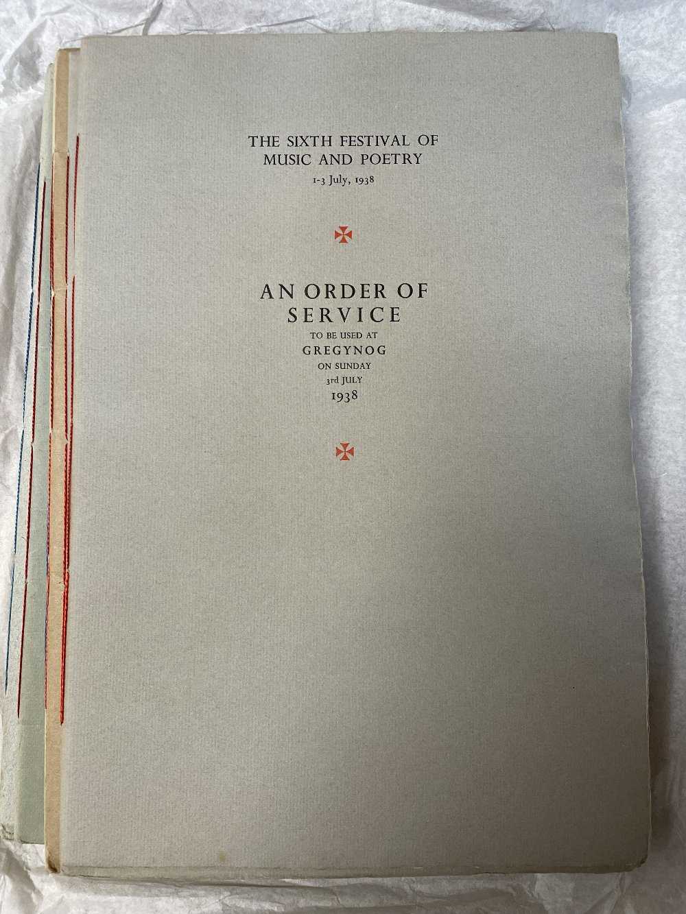 GWASG GREGYNOG PRESS: a collection of Gregynog Festival programmes, including, National Council of - Image 31 of 34