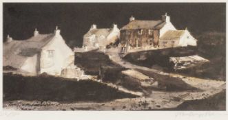 ‡ JOHN KNAPP-FISHER (1931-2015) limited edition (316/500) print - Abereiddy Cottages, fully signed