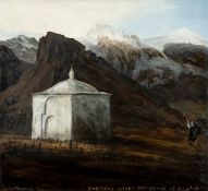 ‡ JOHN ROGERS (Welsh b. 1939) oil on canvas - entitled verso, 'Visiting the Koubba, Morocco', signed