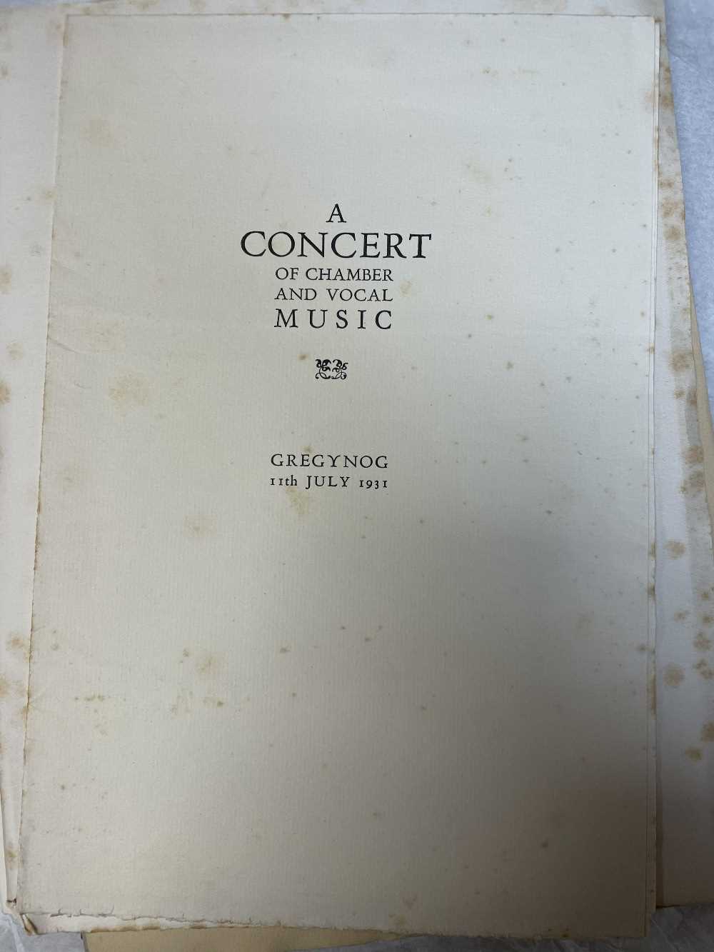 GWASG GREGYNOG PRESS: a collection of Gregynog Festival programmes, including, National Council of - Image 29 of 34
