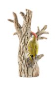 ‡ NEIL DALRYMPLE (Welsh b.1949) freestanding stoneware ceramic - anatomical study of a woodpecker on