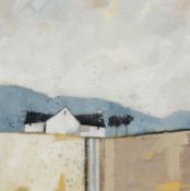 ‡ DIONNE SIEVEWRIGHT (b.1973) mixed media - entitled verso, 'Solitary Cottage' on Albany Gallery