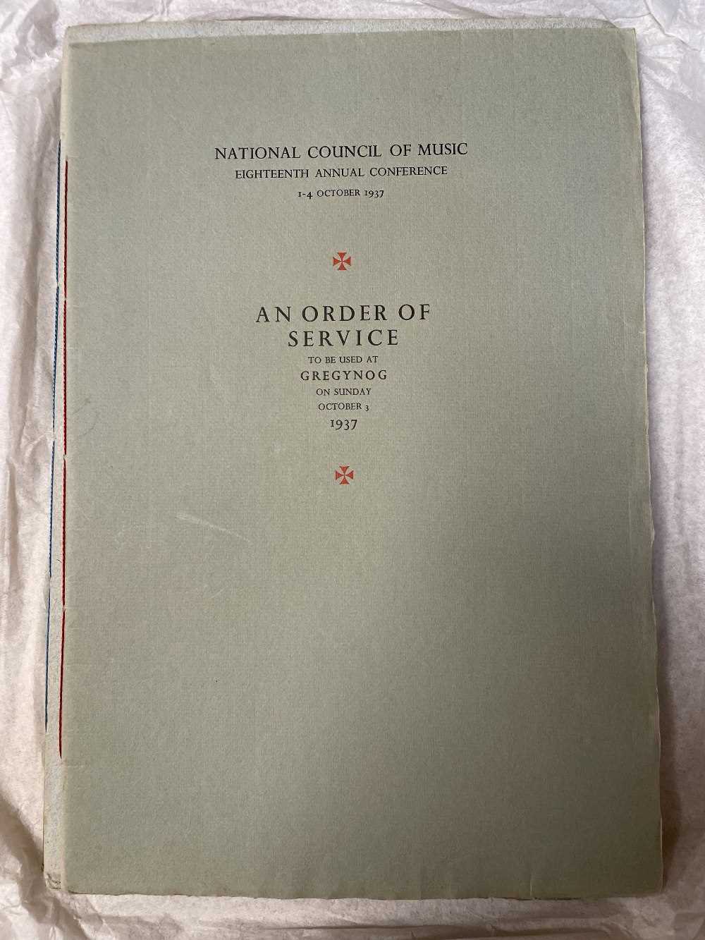 GWASG GREGYNOG PRESS: a collection of Gregynog Festival programmes, including, National Council of - Image 20 of 34