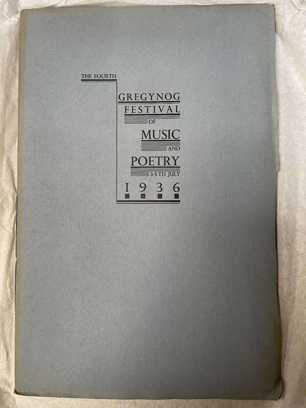 GWASG GREGYNOG PRESS: a collection of Gregynog Festival programmes, including, National Council of - Image 22 of 34