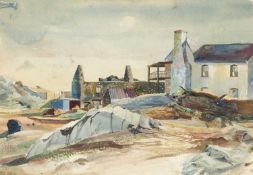 ‡ RAY HOWARD-JONES (1903-1996) gouache - The Old Farm, Skomer Island, signed and dated '60, 38 x