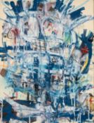 NEALE HOWELLS (Welsh b.1965) mixed media on paper - entitled verso, 'The Blue Prince', signed and