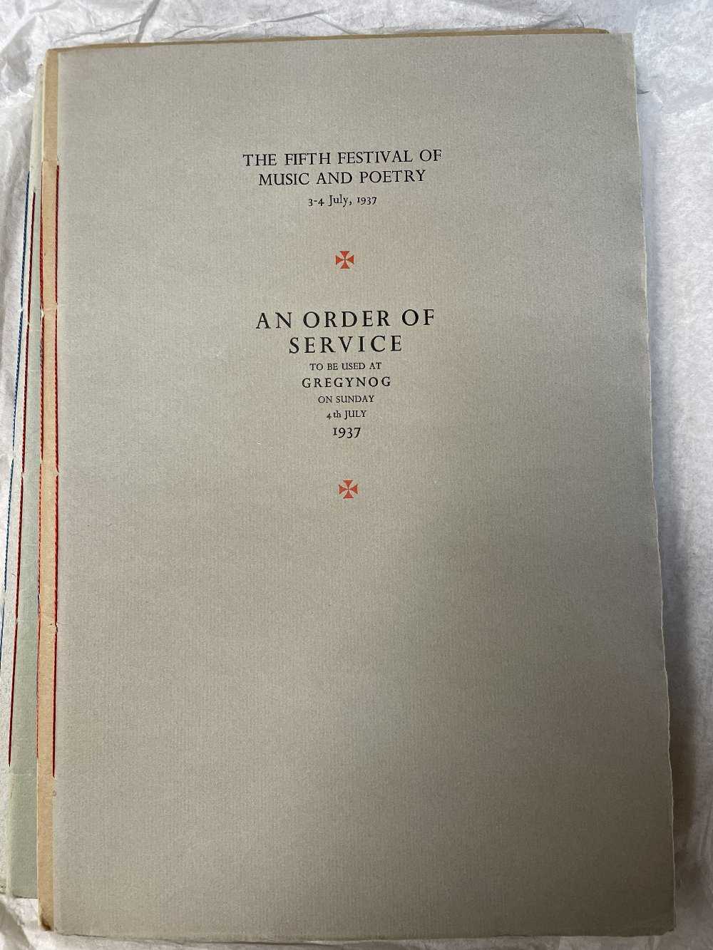GWASG GREGYNOG PRESS: a collection of Gregynog Festival programmes, including, National Council of - Image 17 of 34