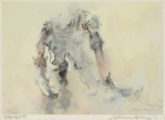 ‡ WILLIAM SELWYN (Welsh b. 1933) limited edition (50/400) print - fisherman digging, fully signed in
