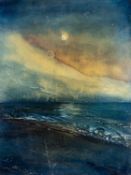 ‡ J W FROST (Welsh Contemporary based in Swansea) acrylic and resin on board - entitled verso, '