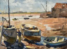 ‡ AUBREY FRANCIS SYKES (1910-1995) oil on board - Barmouth Harbour, signed and dated 1951, 37 x