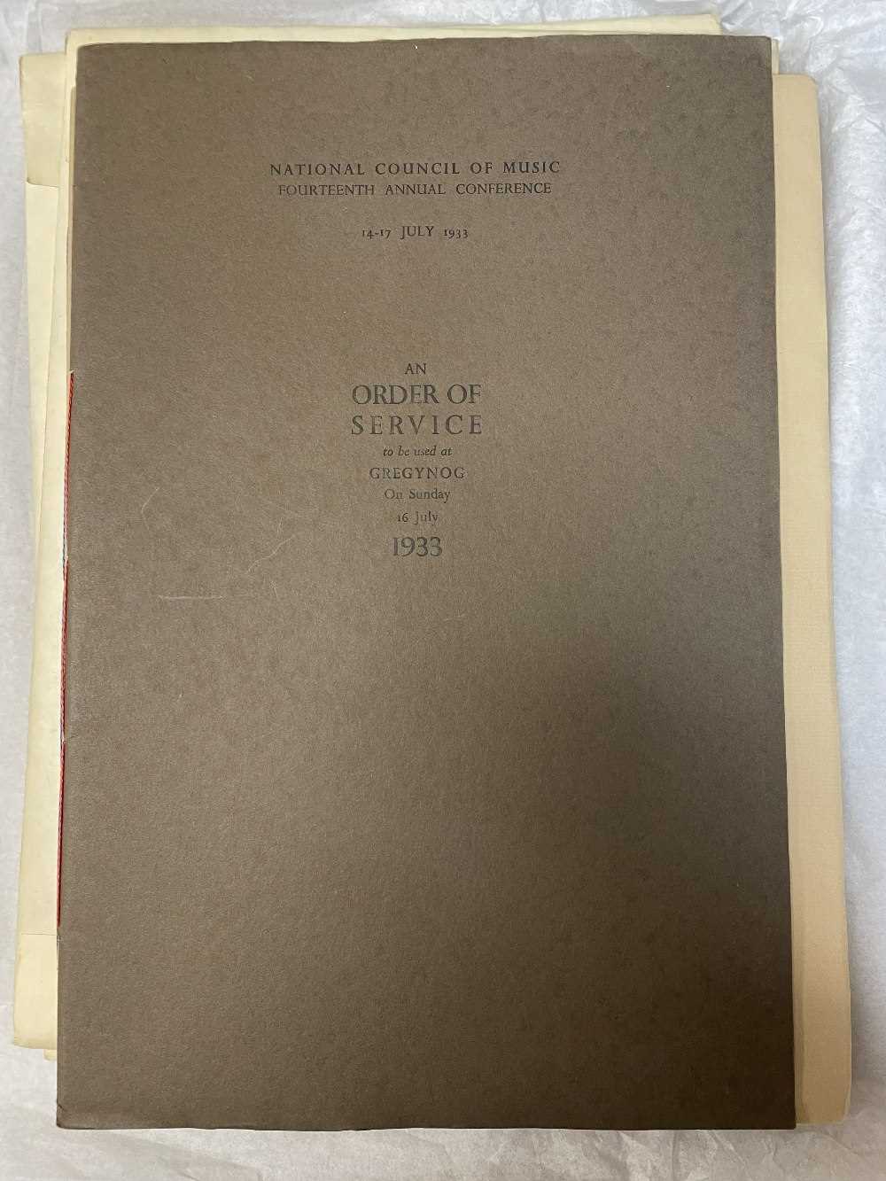 GWASG GREGYNOG PRESS: a collection of Gregynog Festival programmes, including, National Council of - Image 11 of 34