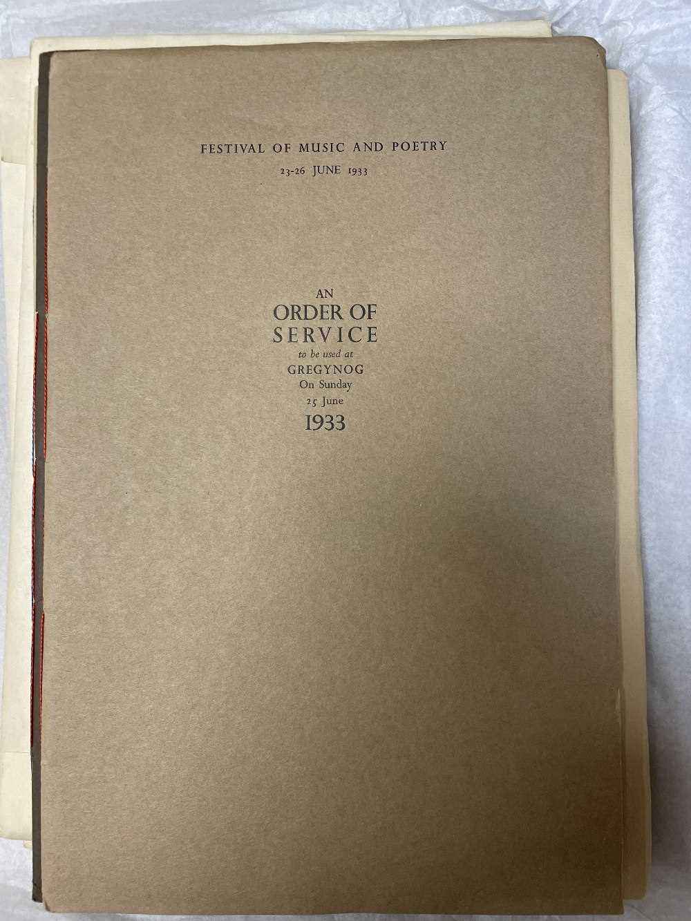 GWASG GREGYNOG PRESS: a collection of Gregynog Festival programmes, including, National Council of - Image 27 of 34