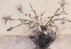 ‡ DAVID GROSVENOR (b.1956) watercolour - entitled verso, 'Magnolia Stellata', signed, 45 x 64cms