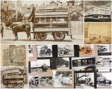 INTERESTING COLLECTION OF CARDIFF TRANSPORT-RELATED & DEPARTMENT STORE PHOTOGRAPHS, including