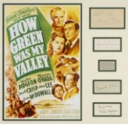 HOW GREEN IS MY VALLEY (1941) mini movie print for John Ford's Oscar winning movie with signatures