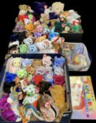 LARGE COLLECTION OF TY BEANIES, approx. 70 total, with Collector's Club cards, etc. Provenance:
