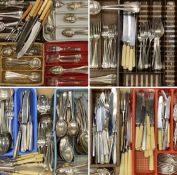 LARGE QUANTITY OF CUTLERY, contained within four boxes Provenance: private collection Denbighshire