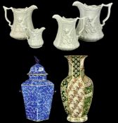 ASSORTED 20TH CENTURY CERAMICS, including set of four Portmeirion parian ware cherub graduated jugs,