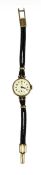 VINTAGE TUDOR 9CT GOLD-CASED LADIES' WRISTWATCH, cream dial with raised Arabic numerals and