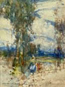 VICTOR NOBLE RAINBIRD (1889-1936) watercolour - inscribed verso 'A Yorkshire Road', signed lower