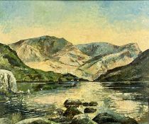 ‡ ALFRED BURGESS SHARROCKS (1919-1988) oil on board - Llyn Ogwen, signed lower right, 49.5 x 56cms